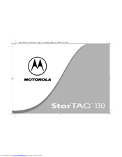 MOTOROLA STARTAC 130 Manual