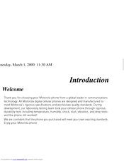 MOTOROLA T2260 Introduction Manual