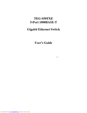 TRENDNET TEG-S50TXE SHEETS User Manual