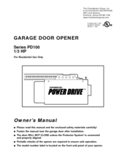 Chamberlain PD100 Series Owner's Manual