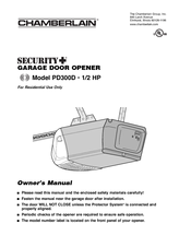 Chamberlain Security+ PD300D Owner's Manual