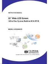 Clover LCD2284DVR Instruction Manual