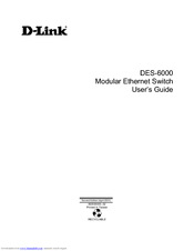 D-link DES-6000 Series User Manual