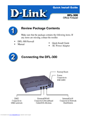 D-link DFL-300 - Security Appliance Quick Install Manual