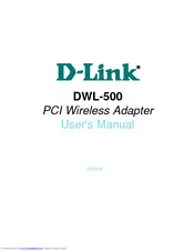 D-link DWL-500 User Manual