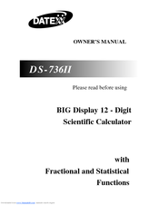 DateXX DS-736II Owner's Manual