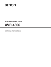 Denon MULTEQXT AVR-4806 Operating Instructions Manual