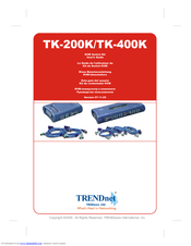 TRENDNET TK-400K - DATA SHEETS User Manual