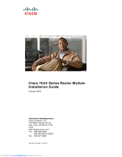Cisco OSR-7609 Installation Manual