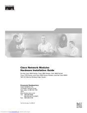 Cisco 3700 series Hardware Installation Manual