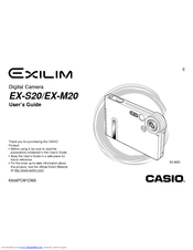 CASIO EX-S20 - EXILIM Digital Camera User Manual