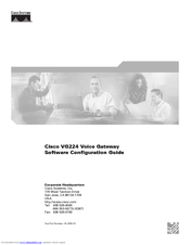 Cisco VG224 - Analog Phone Gateway Software Manual