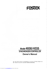 Fostex 4030 Owner's Manual