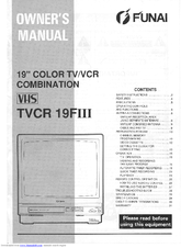 Funai TVCR19FIII Owner's Manual