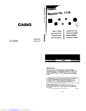 CASIO QW-1170 User Manual