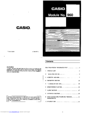 CASIO QX-960 User Manual