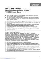 CASIO YC-400 - 2 User Manual