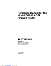 Netgear DG834v1 - ADSL Modem Router Reference Manual