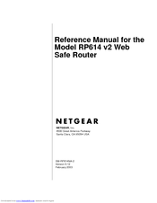 Netgear RP614 - Web Safe Router Reference Manual