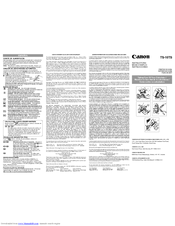 Canon TS-10TS Instructions