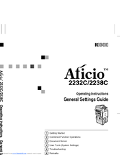 Ricoh Aficio 2232C Operating Instructions Manual