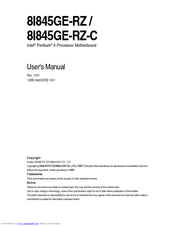 Gigabyte 8I845GE-RZ User Manual