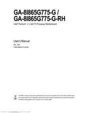Gigabyte GA-8I865G775-G User Manual