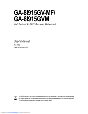 Gigabyte GA-8I915GV-MF User Manual