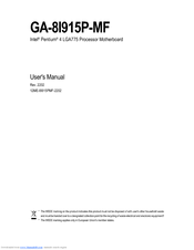 Gigabyte GA-8I915P-MF User Manual