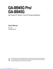 Gigabyte GA-8I945G Pro User Manual