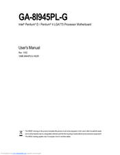 Gigabyte GA-8I945PL-G User Manual