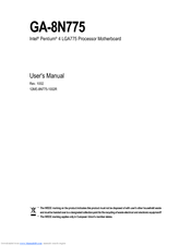 Gigabyte GA-8N775 User Manual