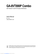 Gigabyte GA-8VT880P Combo User Manual