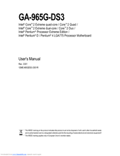 Gigabyte GA-965G-DS3 User Manual
