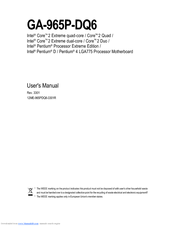 Gigabyte GA-965P-DQ6 User Manual
