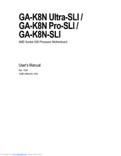 Gigabyte K8N Pro-SLI User Manual