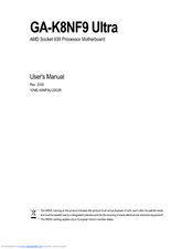 Gigabyte GA-K8NF-9 User Manual