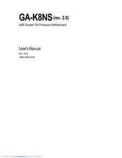 Gigabyte GA-K8N-SLI User Manual