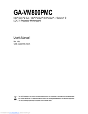 Gigabyte GA-VM800PMC User Manual