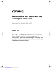 Compaq N115 Maintenance And Service Manual