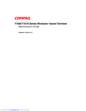 HP T1010 - Windows-based Terminals - 48 MB RAM Supplementary Manual