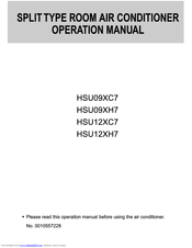 Haier HSU12XH7 Operation Manual