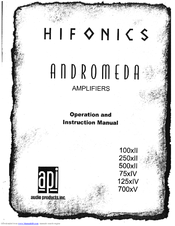 Hifonics Andromeda 700xV User Manual