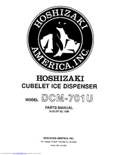 Hoshizaki DCM-701U Parts Manual