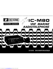 ICOM IC-M80 Owner's Manual