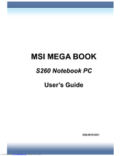 MSI MEGA BOOK S260 User Manual