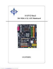 MSI 915G Neo2-FR User Manual