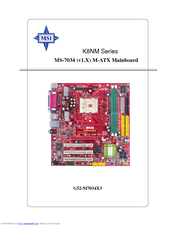 MSI K8NM-FISR User Manual