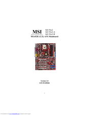 MSI MS-6528LE User Manual