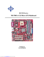 MSI RS3M-IL User Manual